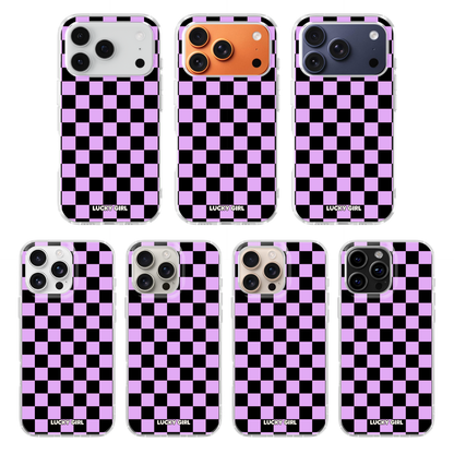 Lavender Checkers Clear Case Insert