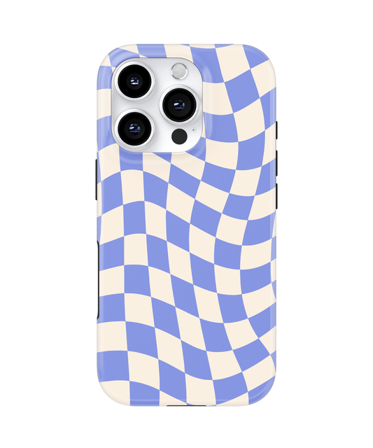 Bluebell Wavy Checkers II MagSafe Phone Case