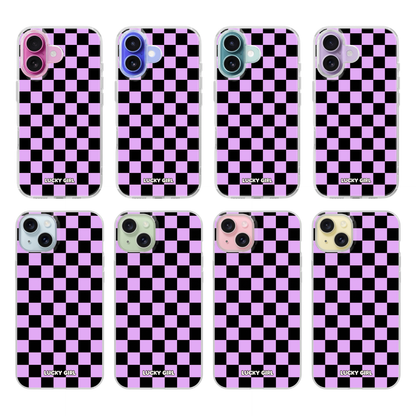 Lavender Checkers Clear Case Insert