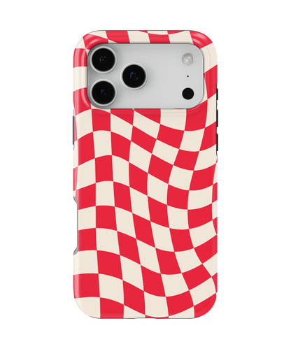 Vermillion Wavy Checkers II MagSafe Phone Case