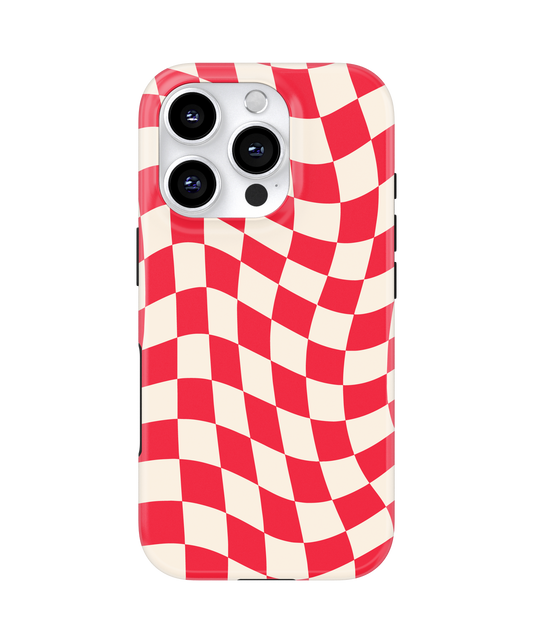 Vermillion Wavy Checkers II MagSafe Phone Case