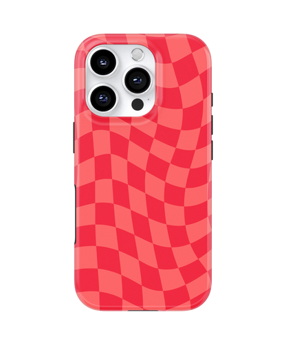 Vermillion Wavy Checkers MagSafe Phone Case