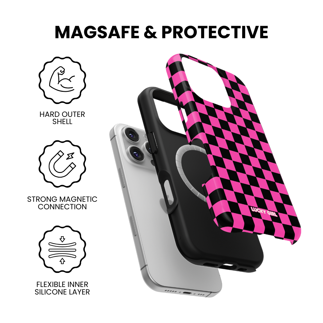Raspberry Checkers Phone Case