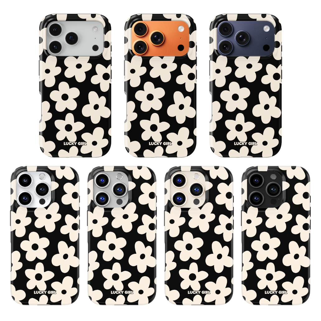 Onyx Big Blooms Phone Case