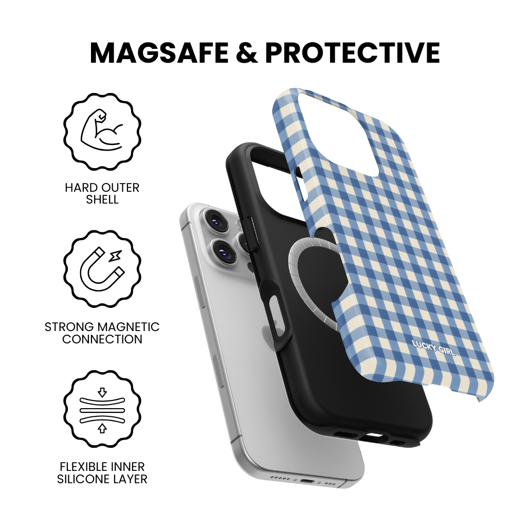 Blueberry Gingham Phone Case