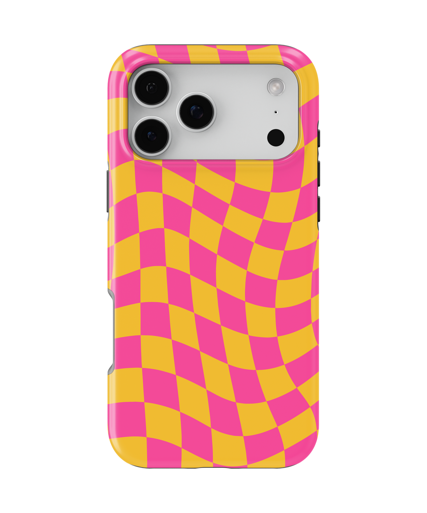 Pink Lemonade Wavy Checkers MagSafe Phone Case