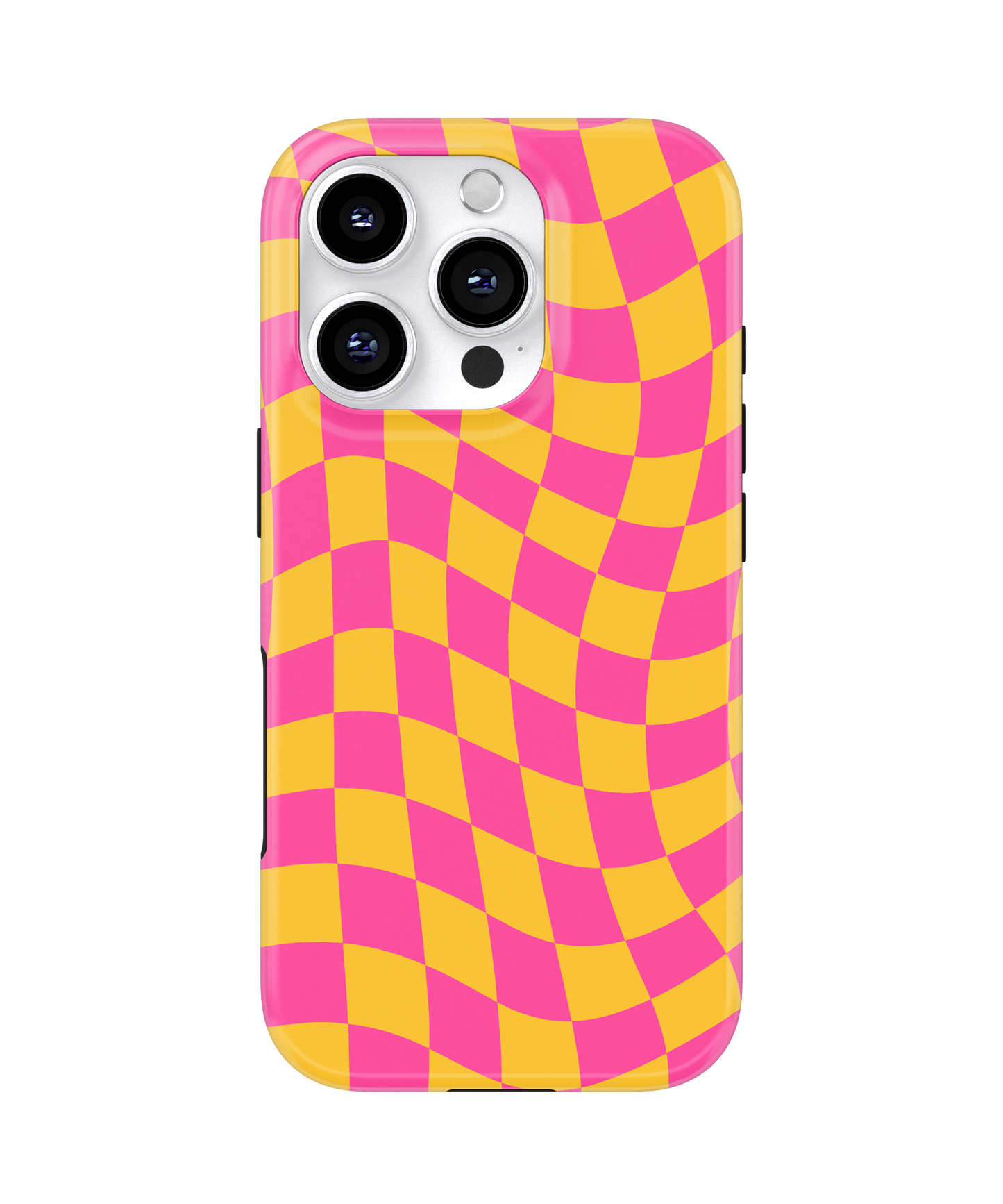 Pink Lemonade Wavy Checkers MagSafe Phone Case