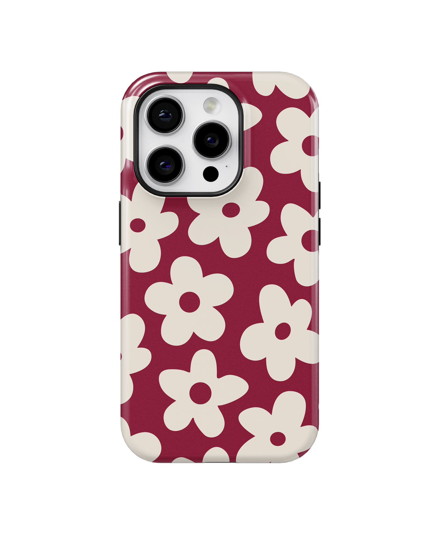 Black Cherry Big Blooms MagSafe Phone Case