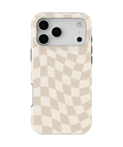 Vanilla Milkshake Wavy Checkers MagSafe Phone Case