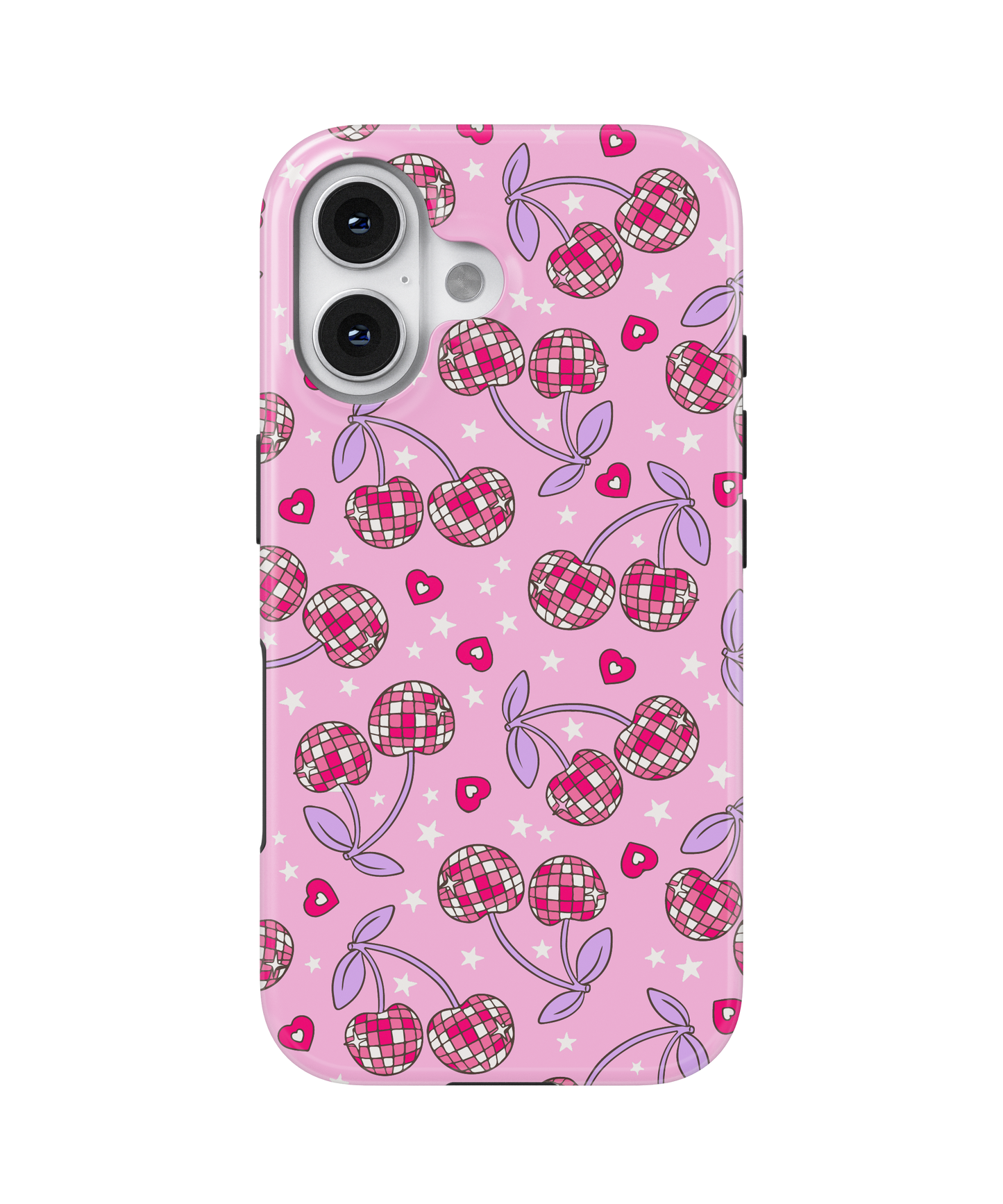 Pink & Purple Disco Cherries MagSafe Phone Case