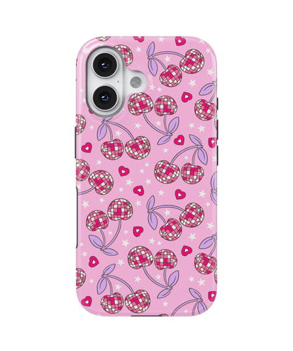 Pink & Purple Disco Cherries MagSafe Phone Case