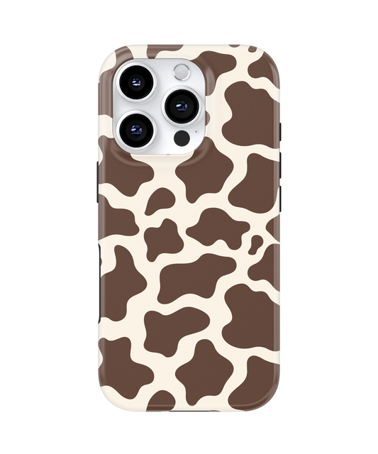 Espresso Cow Print MagSafe Phone Case
