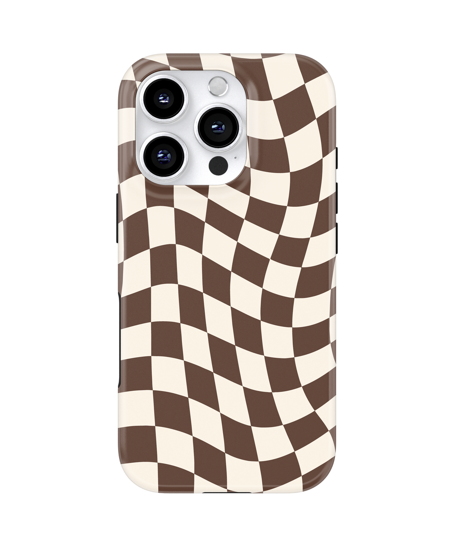 Espresso Wavy Checkers II MagSafe Phone Case