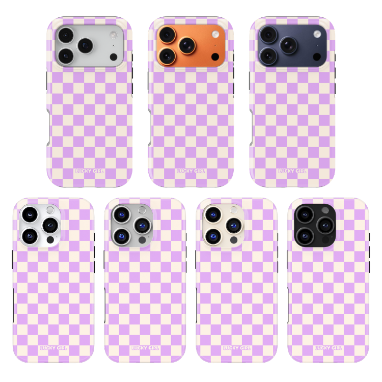 Lavender Checkers II Phone Case