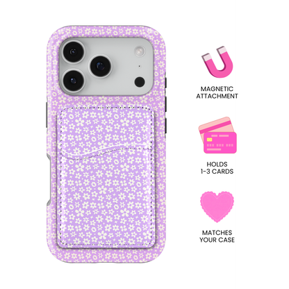 Lavender Little Blooms MagSafe Card Holder