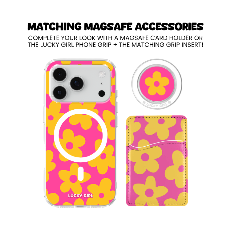 Pink Lemonade Big Blooms Clear Case Insert