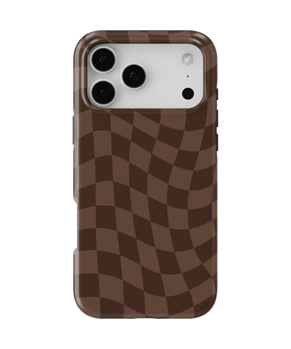Espresso Wavy Checkers MagSafe Phone Case