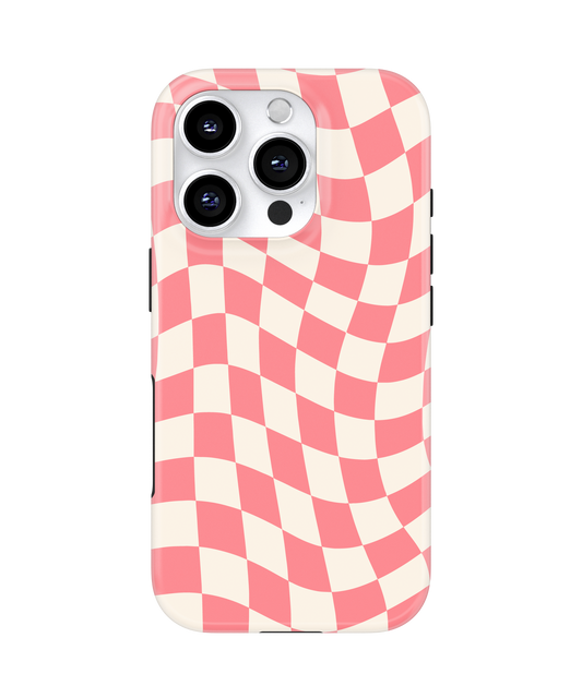 Rose All Day Wavy Checkers II MagSafe Phone Case
