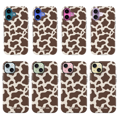 Espresso Cow Print Phone Case