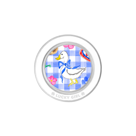 Gingham Goose Phone Grip Insert