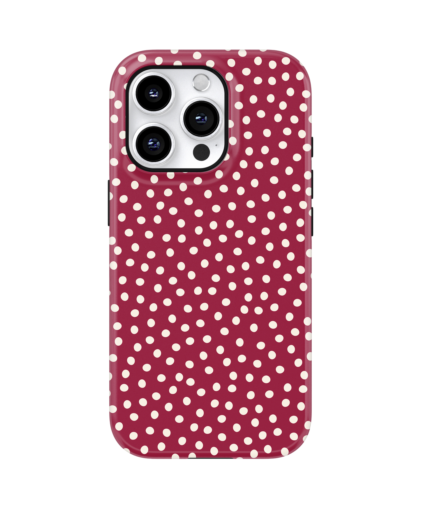 Black Cherry Dots MagSafe Phone Case