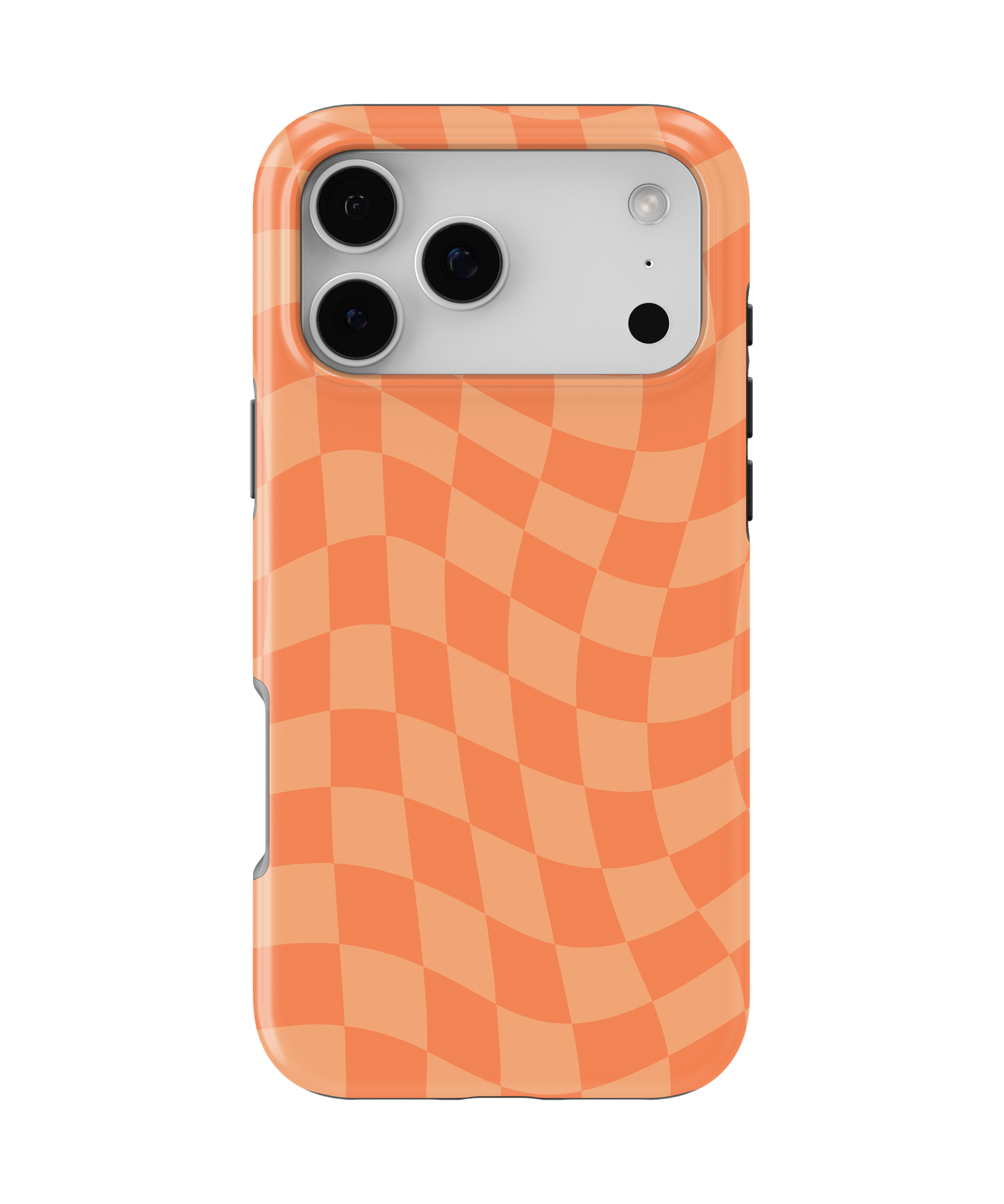 Tangerine Wavy Checkers MagSafe Phone Case