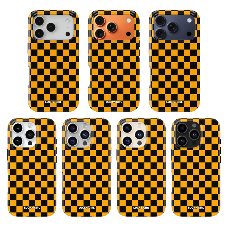 Creamsicle Checkers Phone Case