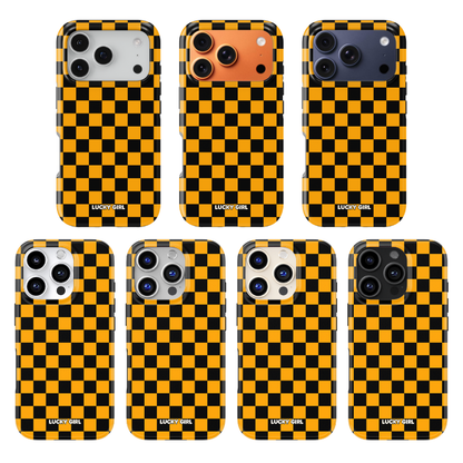 Creamsicle Checkers Phone Case
