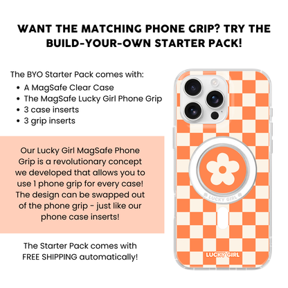 Tangerine Checkers II Clear Case Insert
