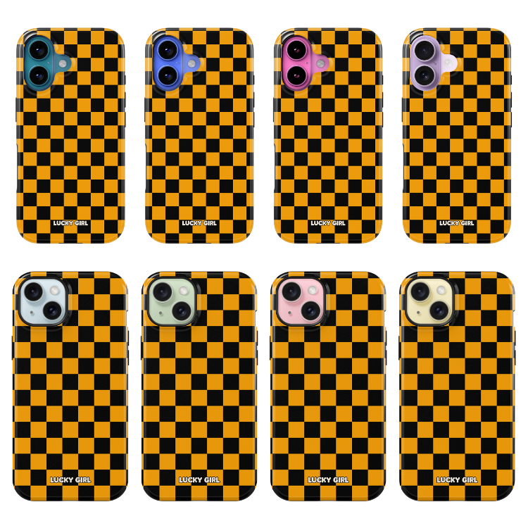 Creamsicle Checkers Phone Case