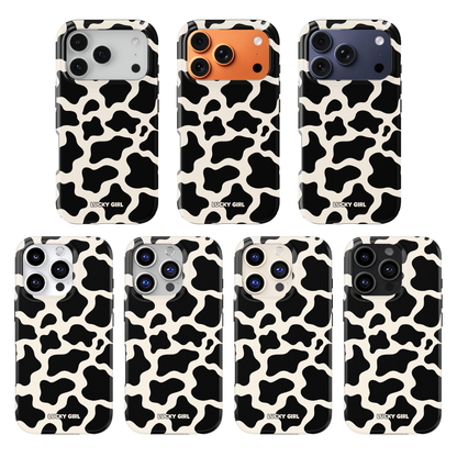 Onyx Cow Print Phone Case