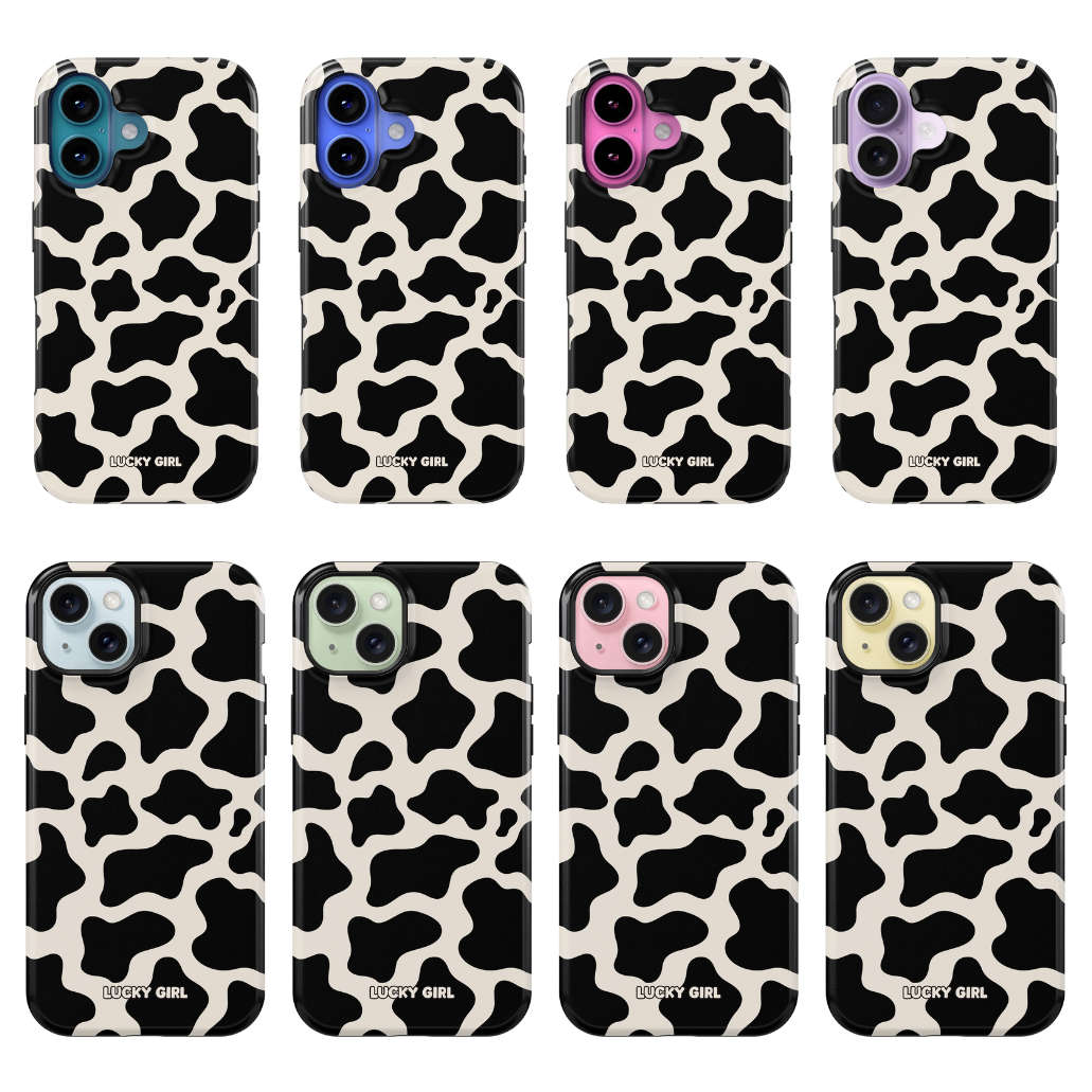 Onyx Cow Print Phone Case