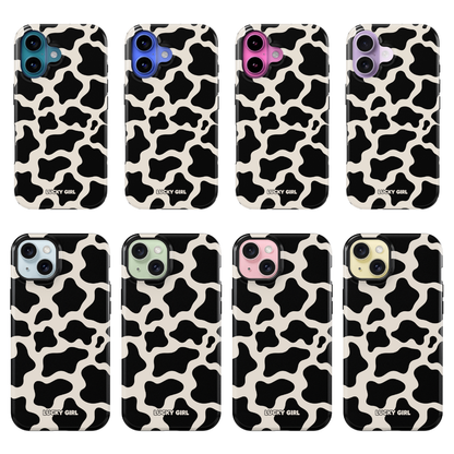 Onyx Cow Print Phone Case