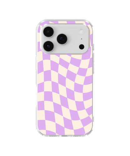 Lilac Wavy Checkers II Clear Case Insert