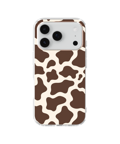 Espresso Cow Print Clear Case Insert