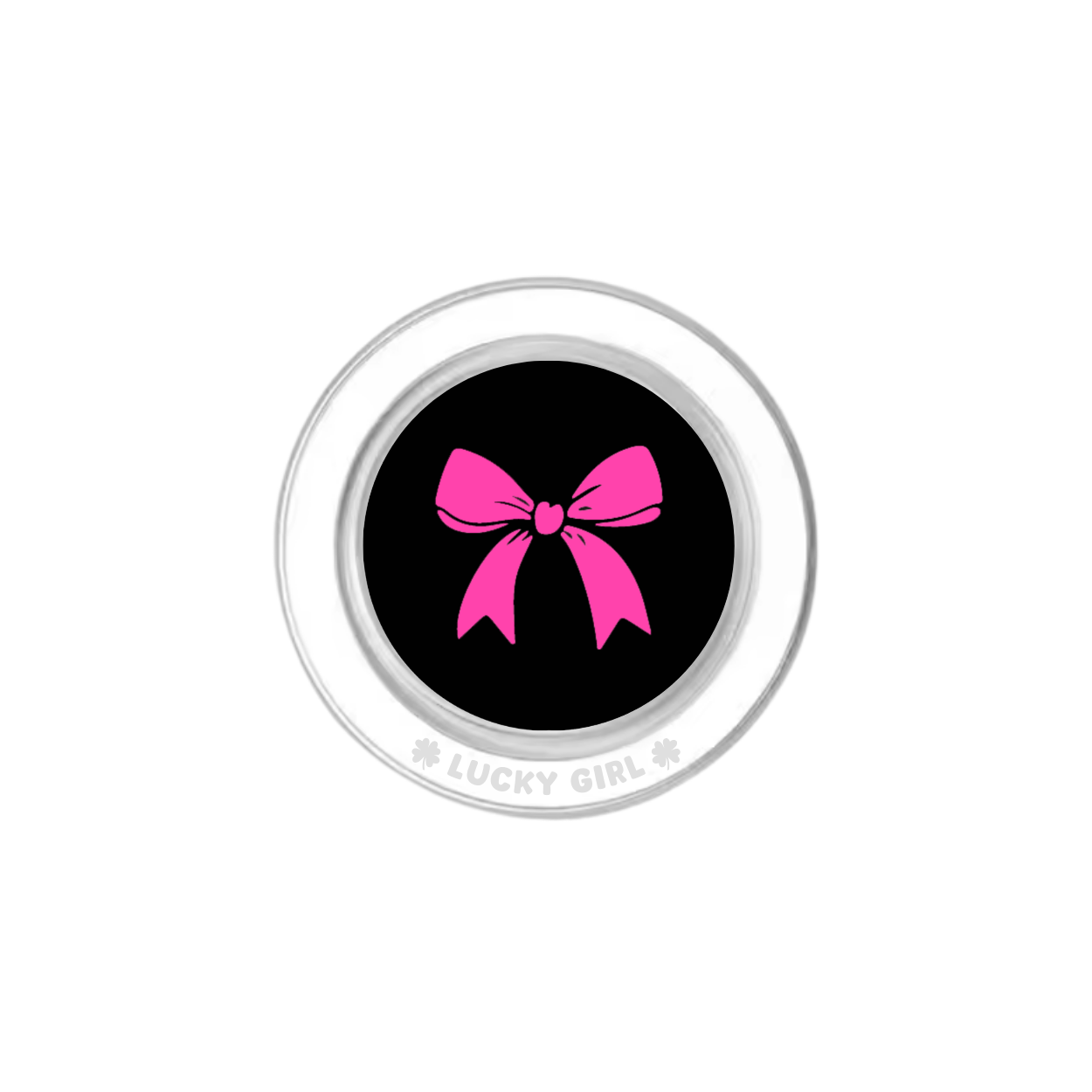Raspberry Bow Phone Grip Insert