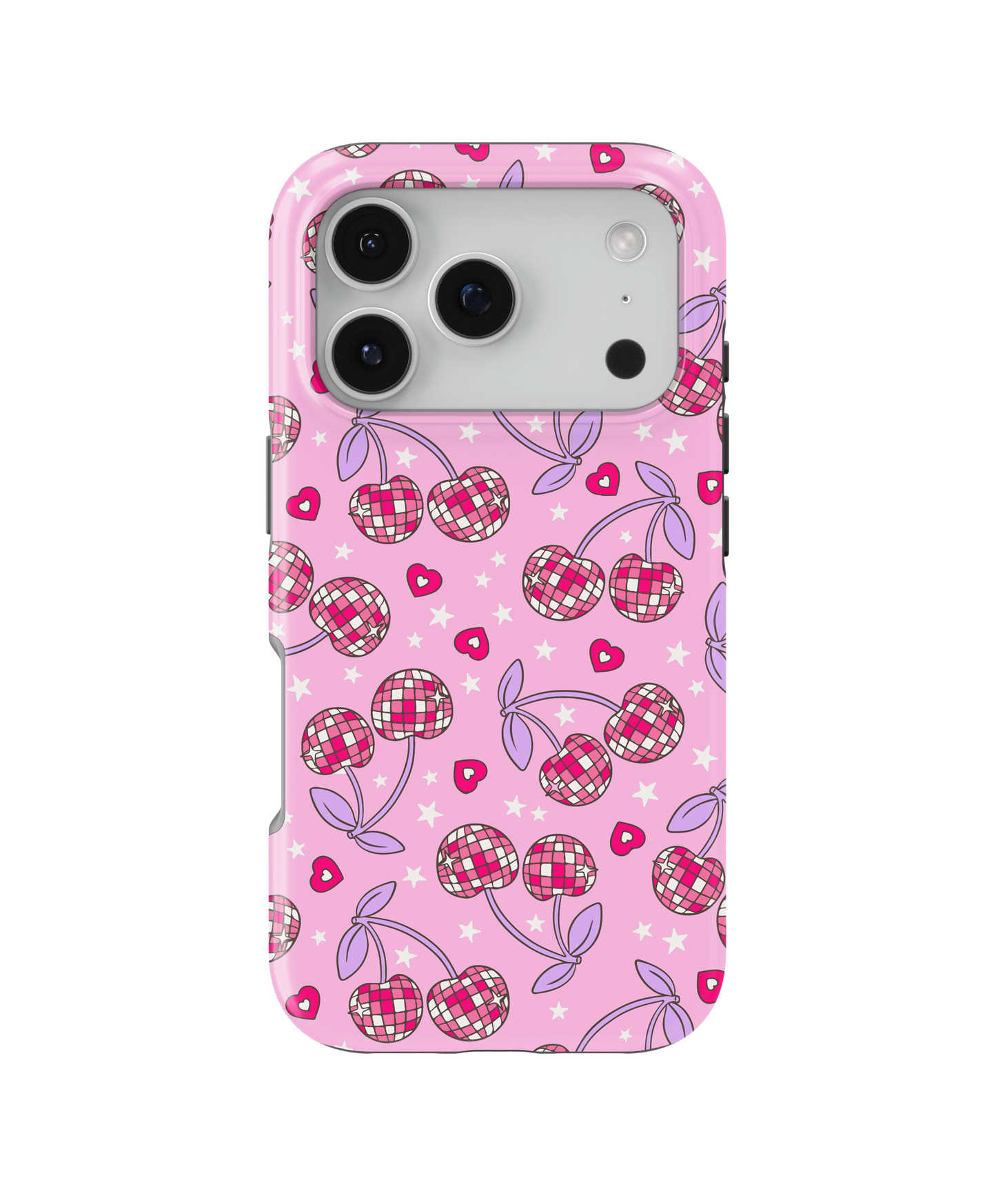 Pink & Purple Disco Cherries MagSafe Phone Case