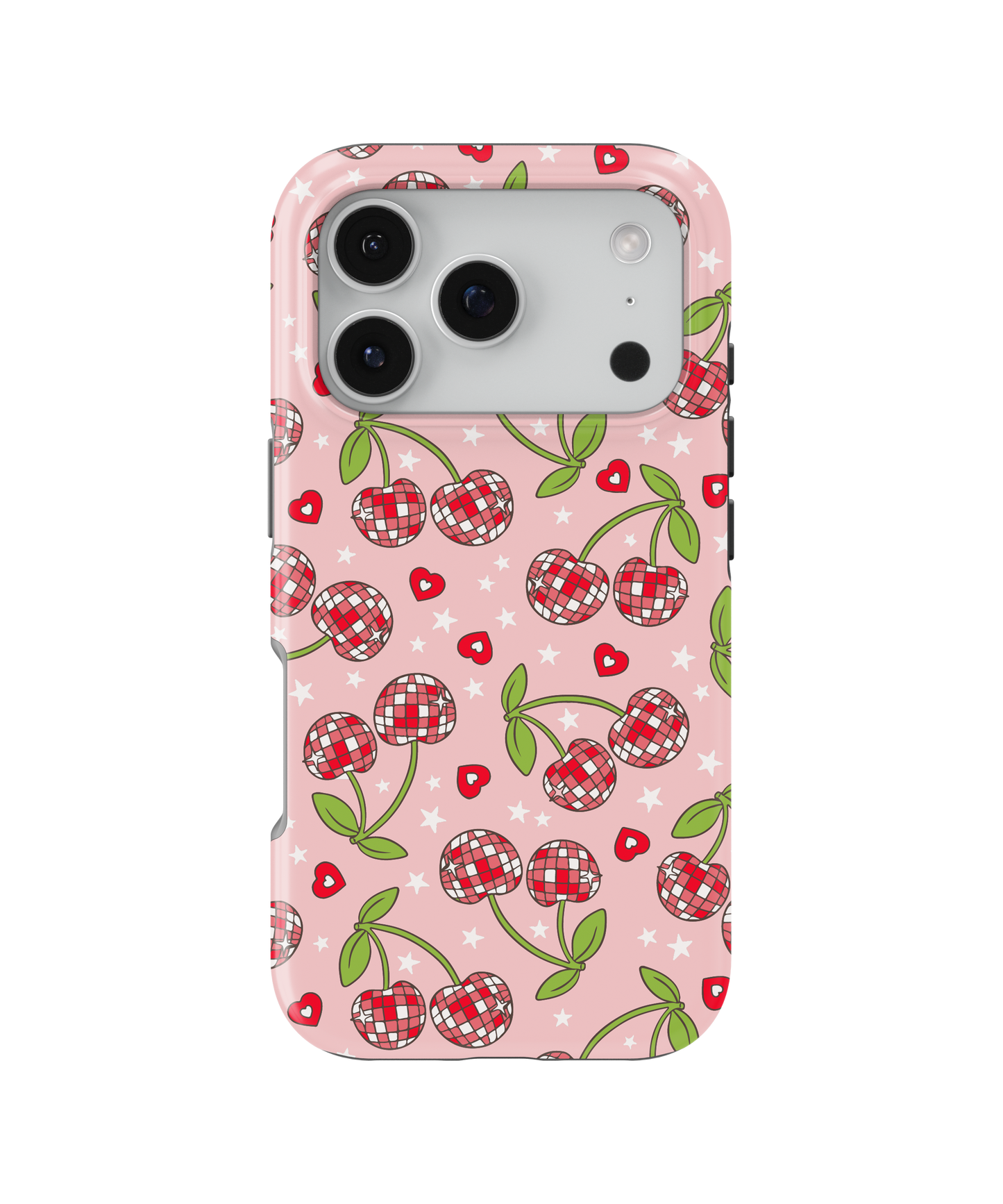 Pink & Red Disco Cherries MagSafe Phone Case