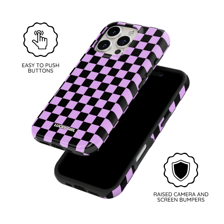 Lavender Checkers Phone Case