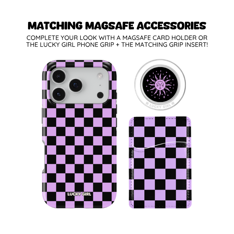 Lavender Checkers Phone Case