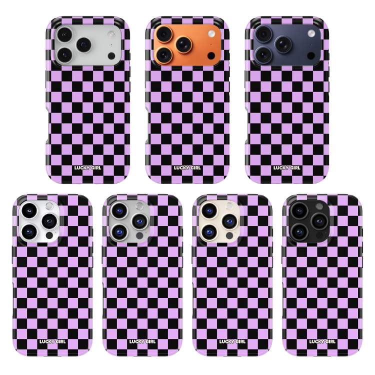 Lavender Checkers Phone Case
