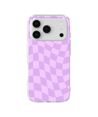 Lilac Wavy Checkers Clear Case Insert