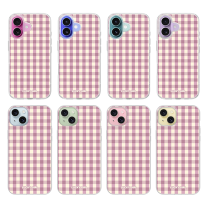 Plum Gingham Clear Case Insert
