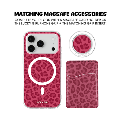 Black Cherry Leopard Clear Case Insert