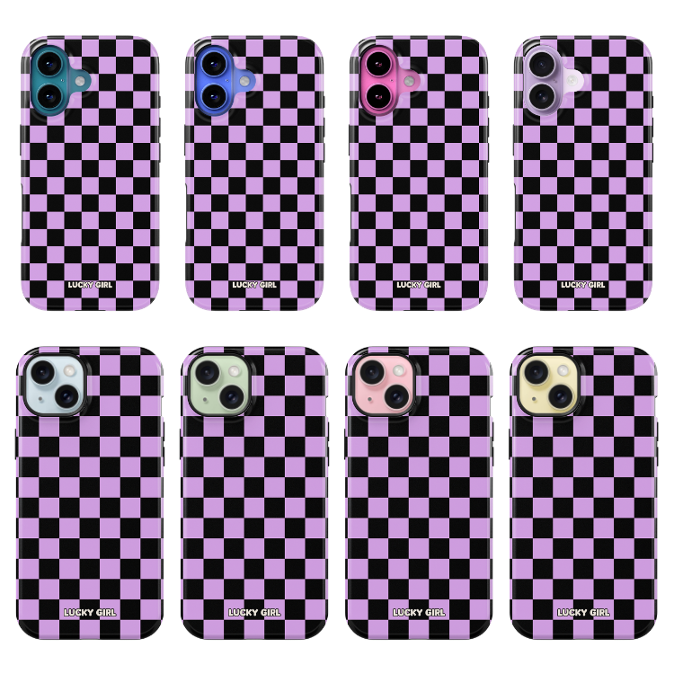 Lavender Checkers Phone Case