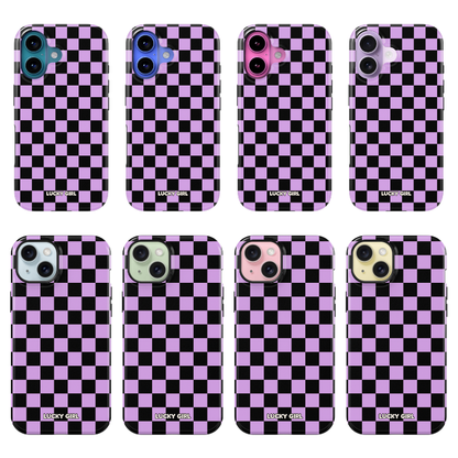 Lavender Checkers Phone Case