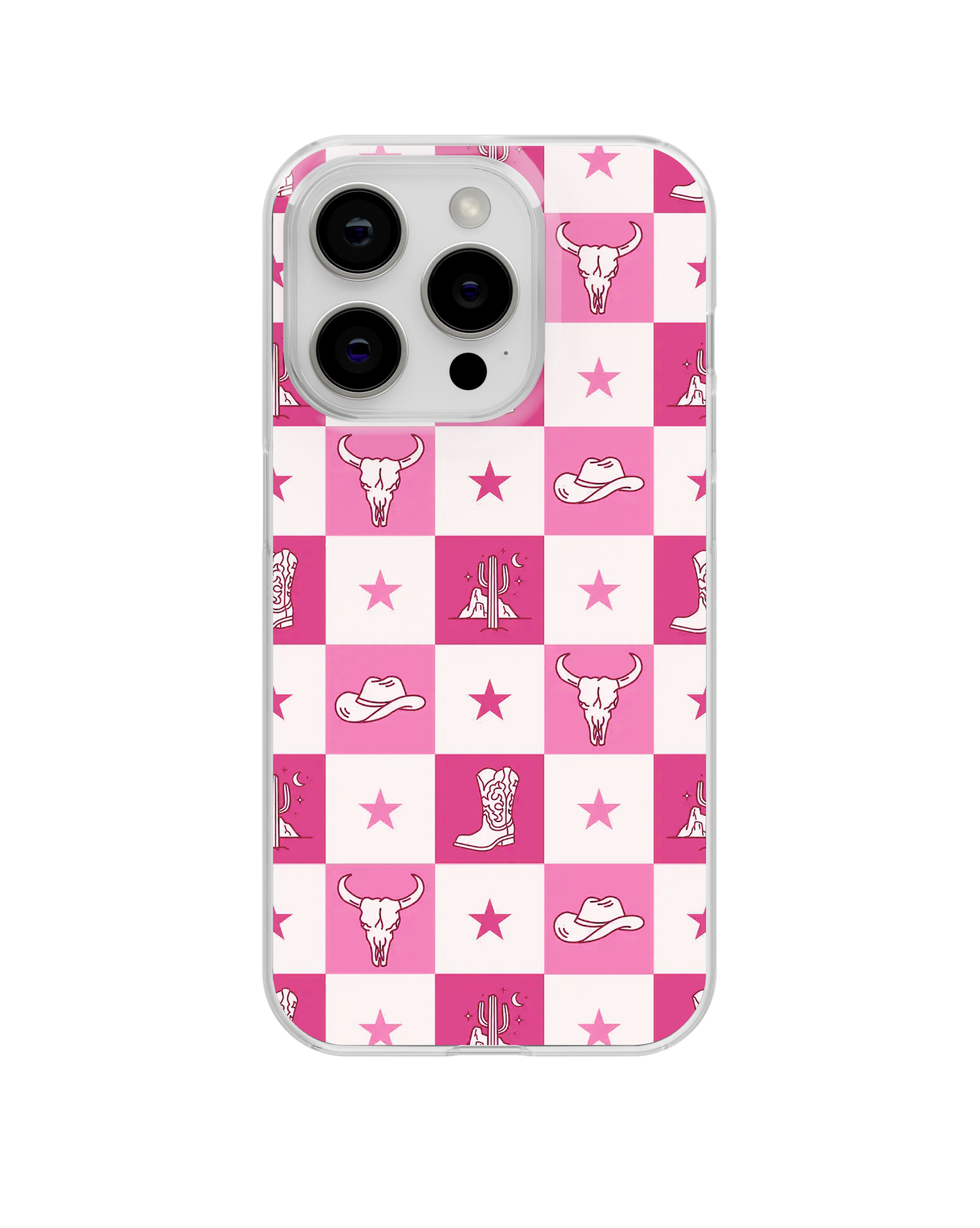 Cowgirl Check Clear Case Insert