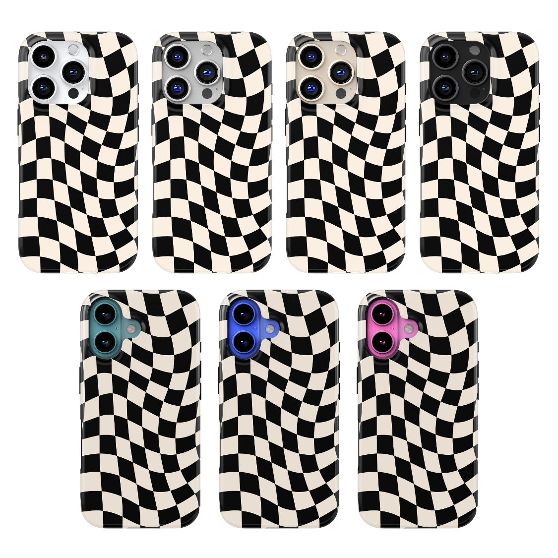 Onyx Wavy Checkers II MagSafe Phone Case