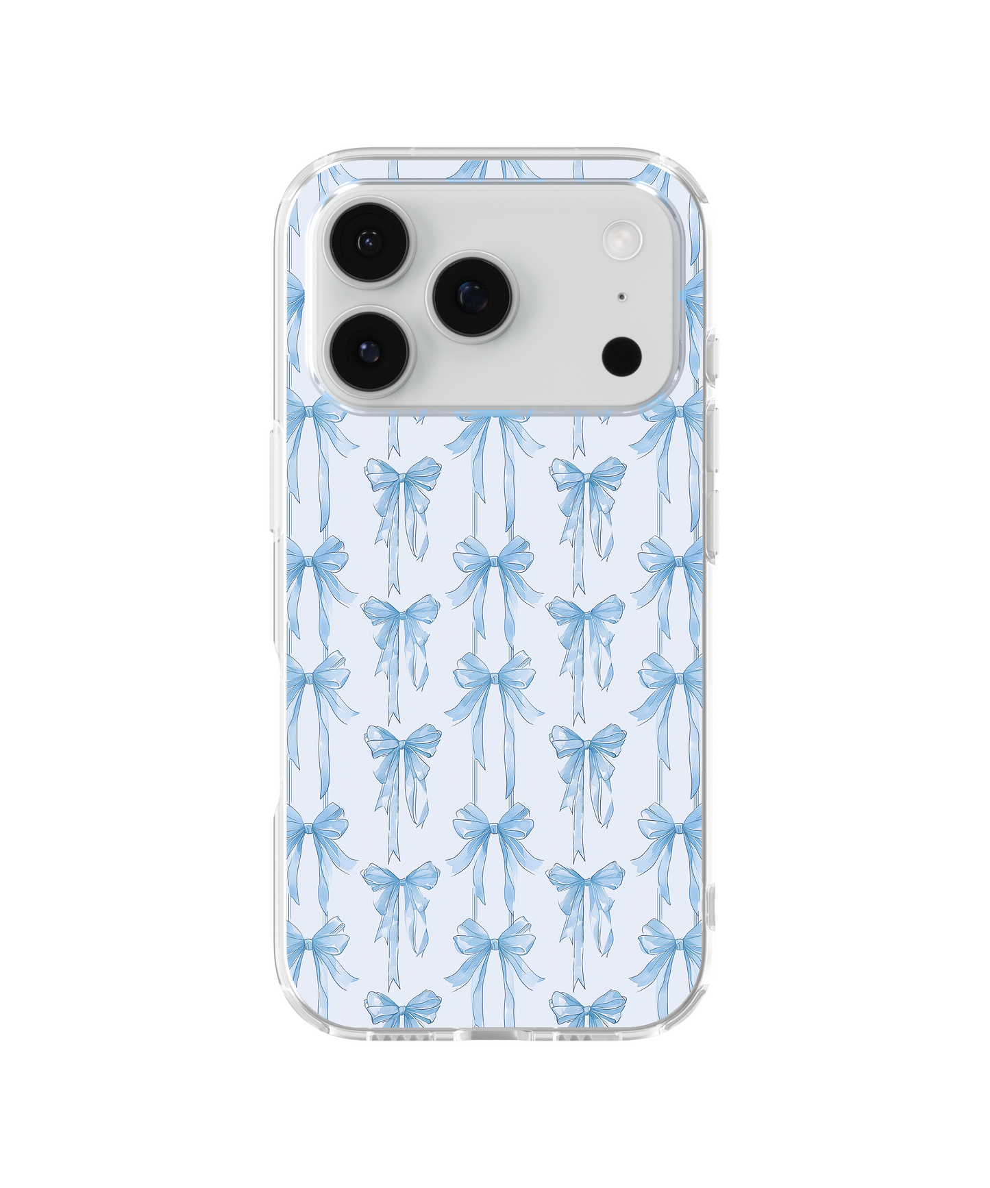 Blue Blushing Bows Clear Case Insert