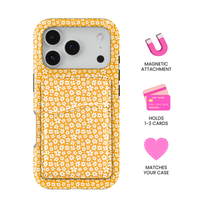 Creamsicle Little Blooms MagSafe Card Holder